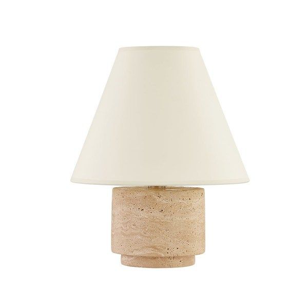 Bronte Natural Stone and Patina Brass Table Lamp | Scout & Nimble