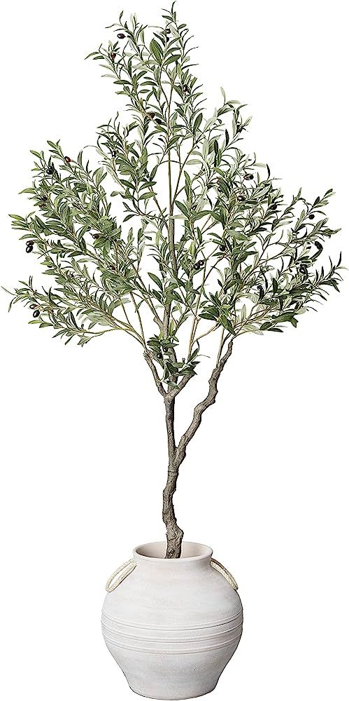 Amazon.com: VYNT Olive Tree Artificial 7 Feet Tall, Fake Indoor Tree, Faux Decorative Tree : Home... | Amazon (US)