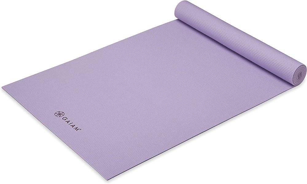 Gaiam Yoga Mat - Premium 5mm Solid Thick Non Slip Exercise & Fitness Mat for All Types of Yoga, P... | Amazon (US)