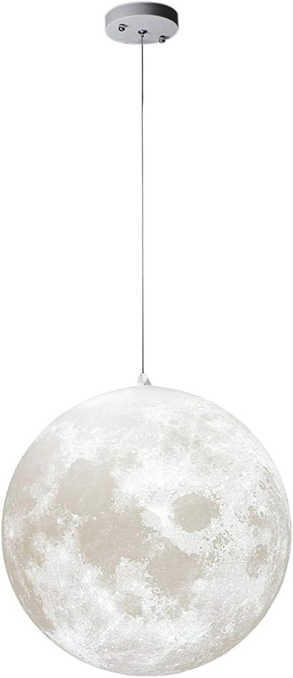MQ 14 inch Moon Pendant Lamp with Remote Control, 3000K-6500K Brightness Adjustable, 3D Printing ... | Amazon (US)