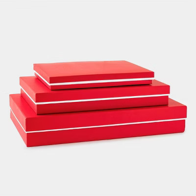 3pk Christmas Gift Shirt Boxes Red/White - Sugar Paper™ + Target | Target