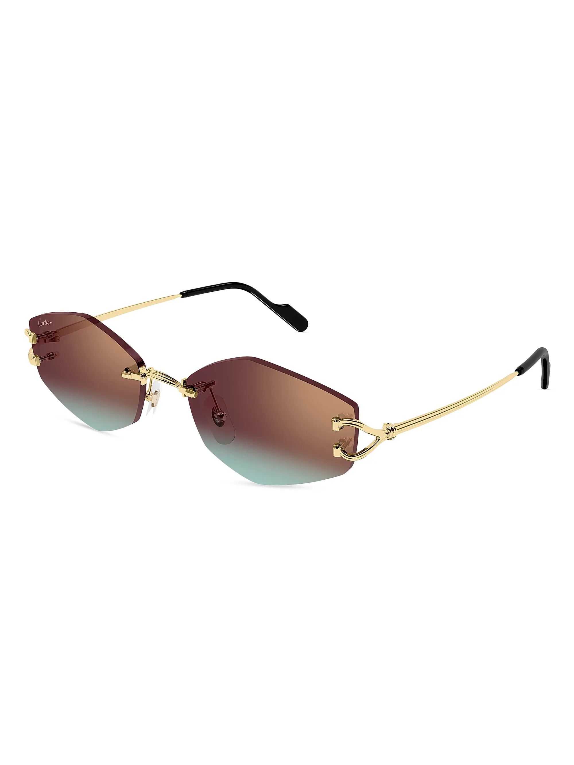 C Décor 56MM 24K-Gold-Plated Geometric Sunglasses | Saks Fifth Avenue
