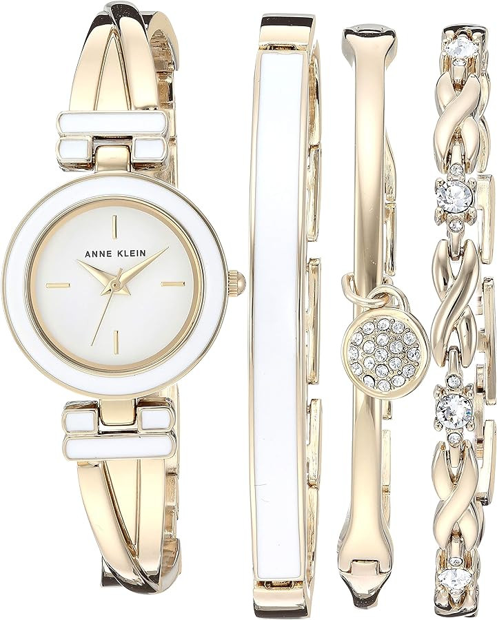 Anne Klein Women's Bangle Watch and Premium Crystal Accented Bracelet Set | Amazon (CA)
