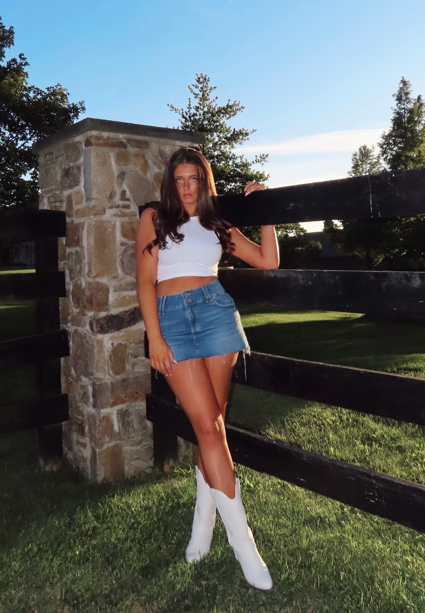 Casual outfits, Steve Madden boots, denim skirt outfit, cowgirl boots

#LTKHoliday #LTKcurves #LTKSeasonal