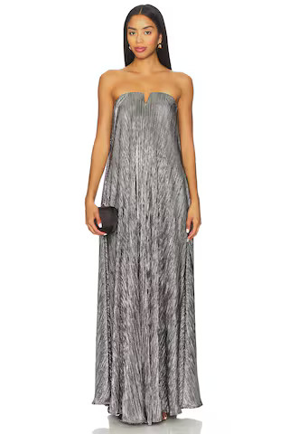 Show Me Your Mumu Athena Maxi Dress in Pleated Silver from Revolve.com | Revolve Clothing (Global)