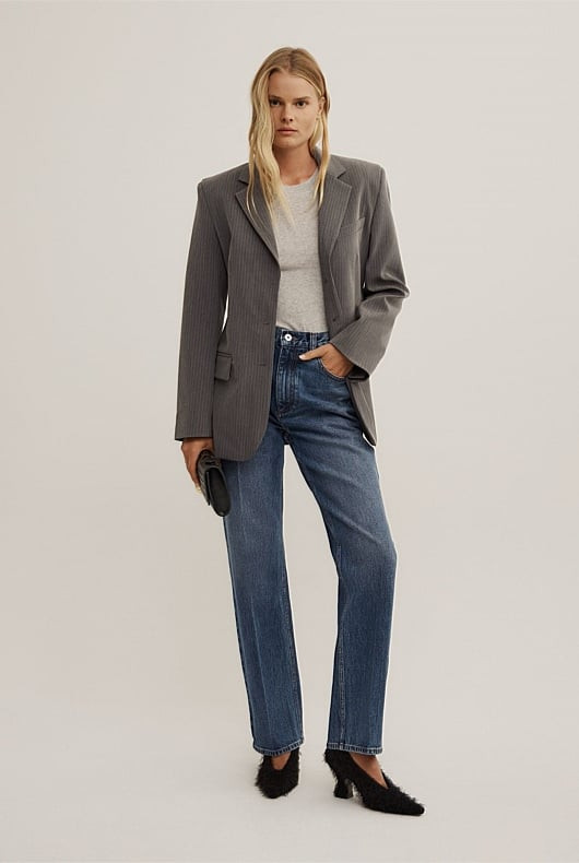 Pinstripe Slim Blazer | Witchery (AU)