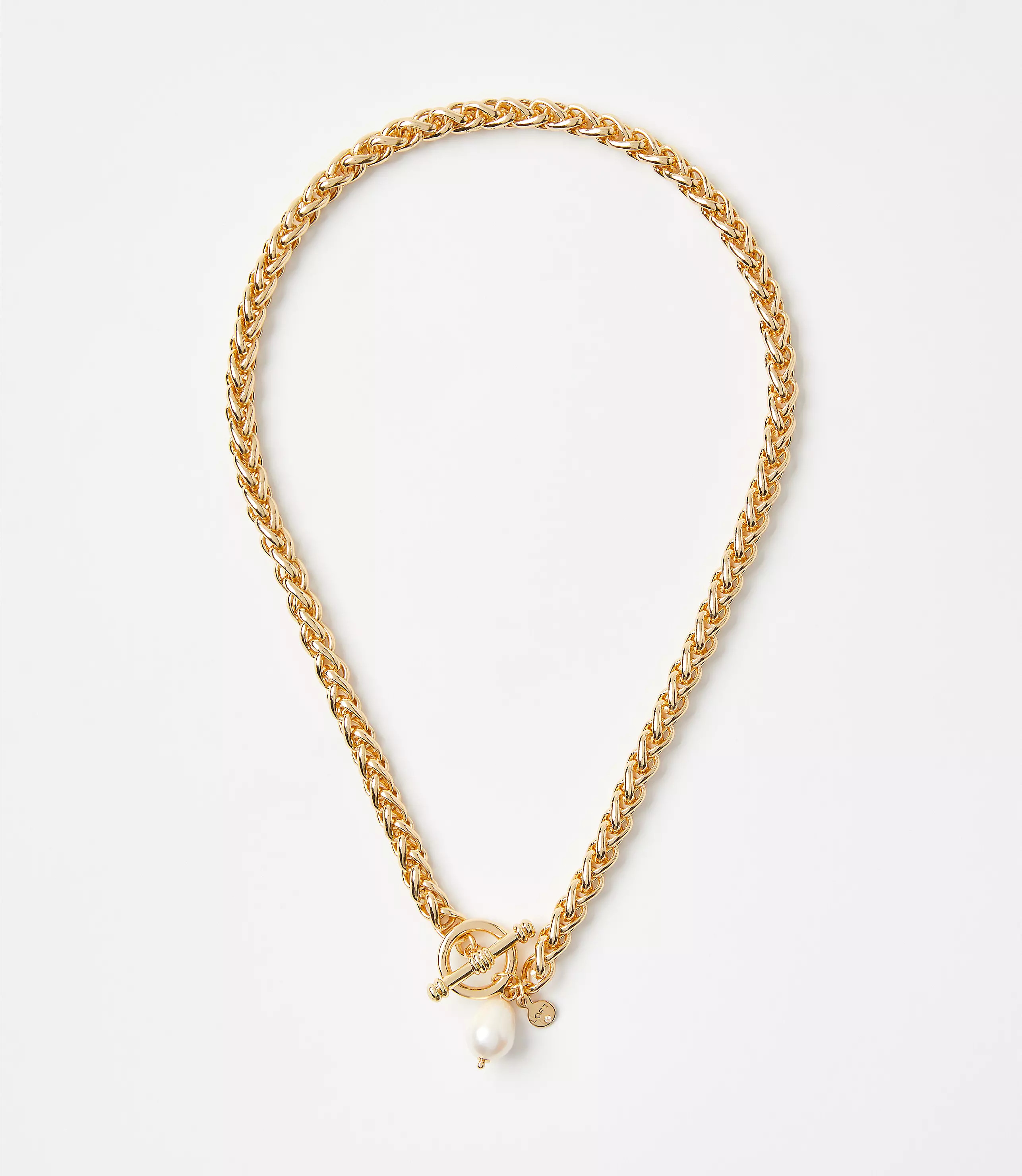 Pearlized Toggle Necklace | LOFT