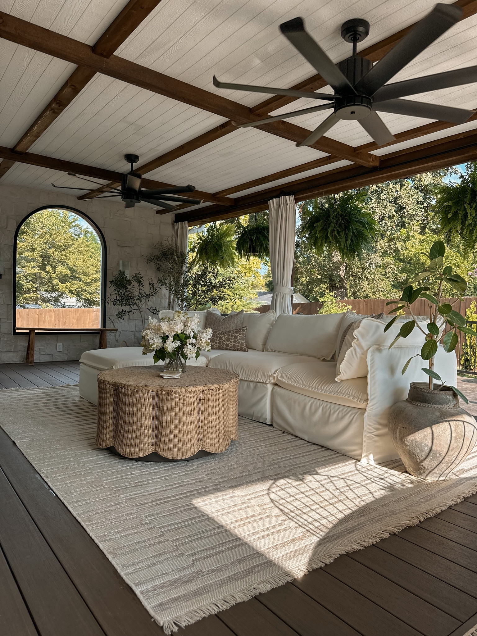 Patio vibes. Cleaned up and ready for football and fall evenings! Use code KE20 at rugs direct for their Labor Day sale!!! 

#LTKSeasonal #LTKHome