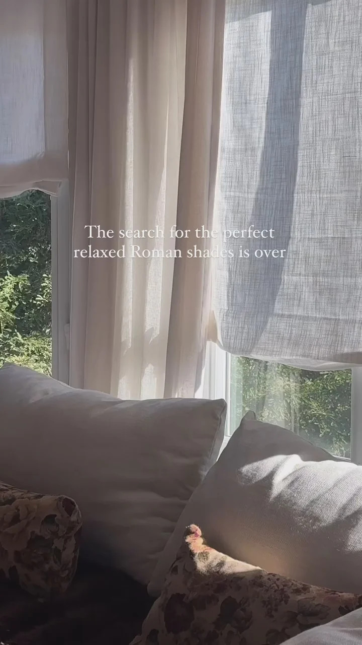 Lily Linen Roman Shades & Blinds | Relaxed | NeutralCurtains