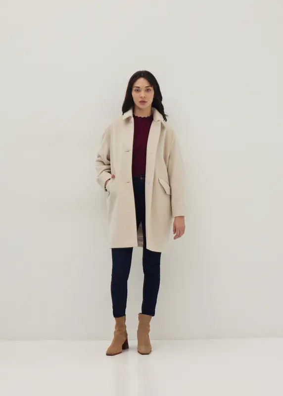 Zoey Heavyweight Cocoon Coat | Love, Bonito USA