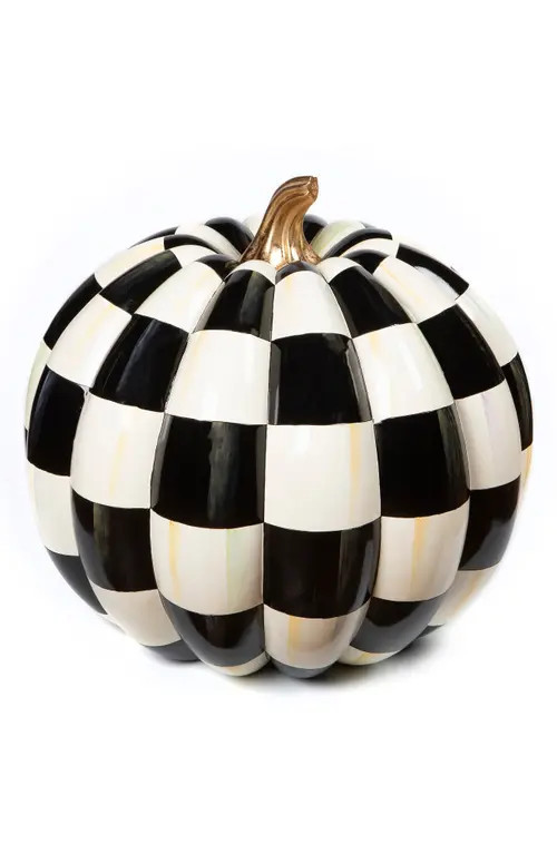 MACKENZIE CHILDS Courtly Check Outdoor Pumpkin at Nordstrom | Nordstrom