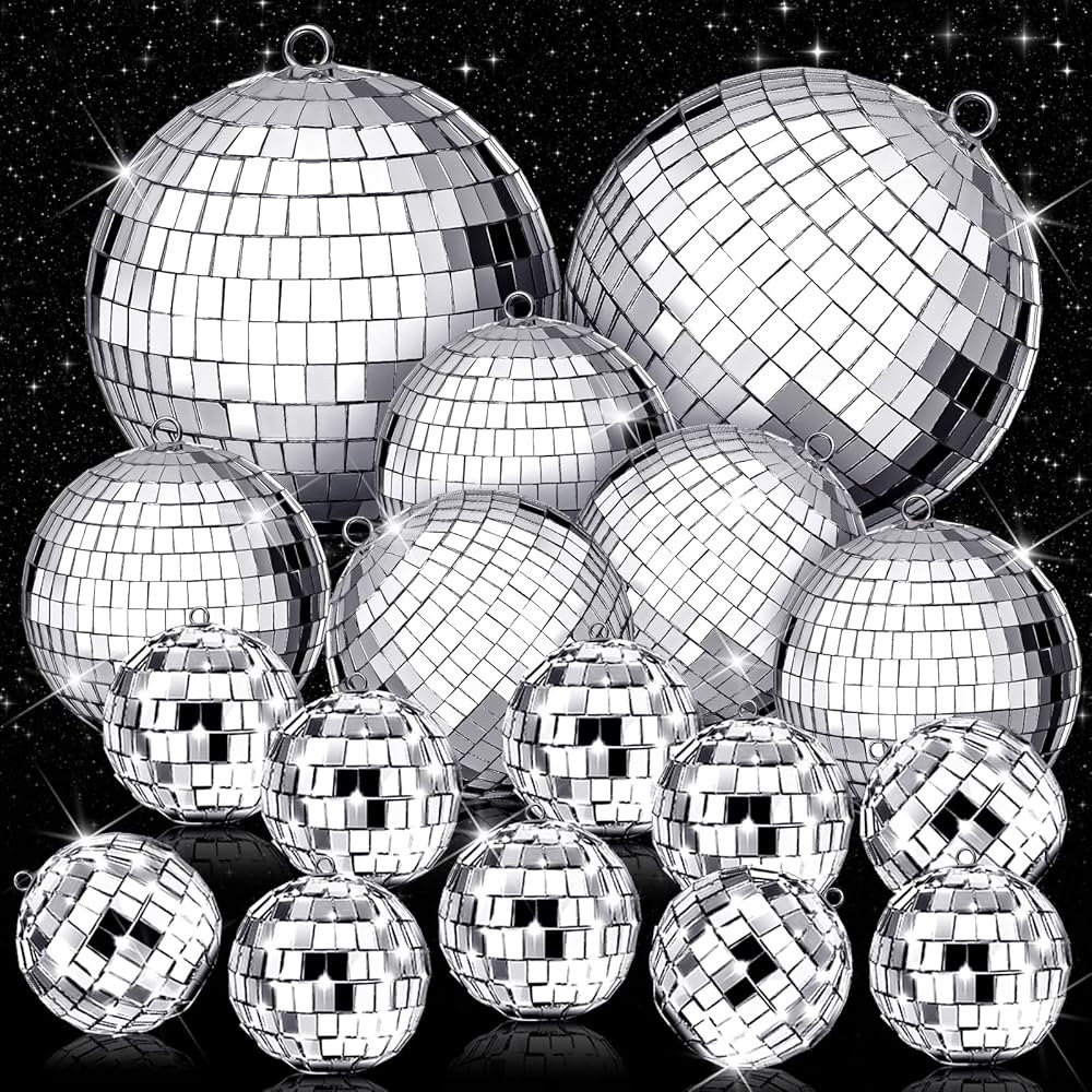 17 Pack Large Disco Ball Hanging Disco Ball Small Disco Ball Mirror Disco Balls Decorations for P... | Amazon (US)