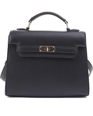 EVVE Women's Top Handle Satchel with Detachable Strap Small Pebbled Leather Fashion Crossbody Bag | Amazon (US)