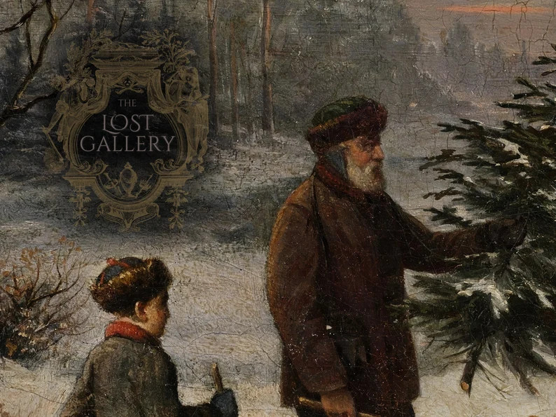 Vintage Christmas Print | Holiday Tree Print | Vintage Digital Print - Etsy | Etsy (US)