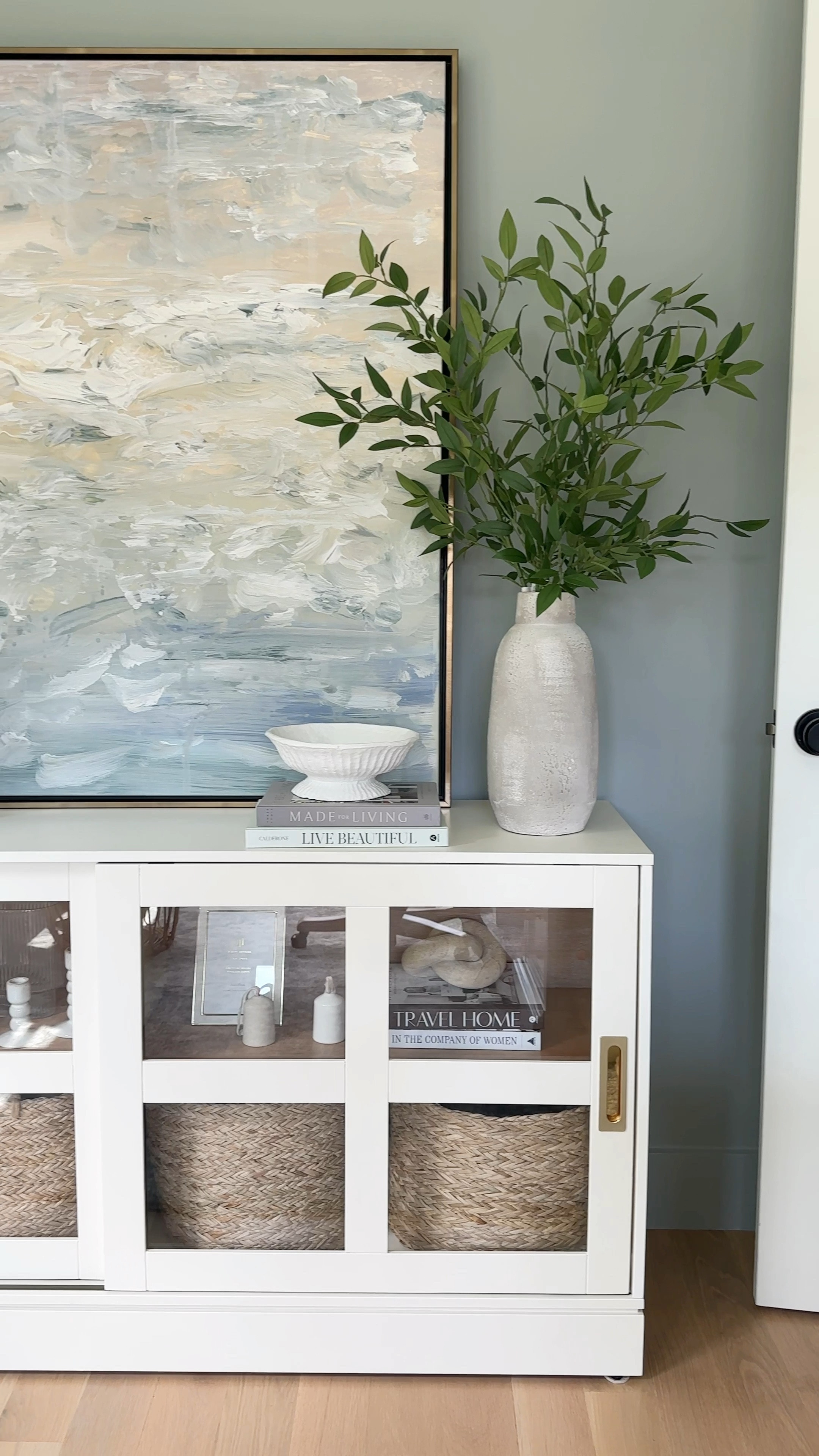 Our Studio McGee Promontory TV cabinet is 40% off right now at Target! Comes in a few sizes and black too. I’m using this in my office for added storage but it would also serve as a great entryway table or dining room buffet! I’m very impressed with the quality. My new coastal inspired abstract art is from Lindsay Letters Co and I love that you can customize the size, shape, and frame! 

#LTKsalealert #LTKstyletip #LTKhome