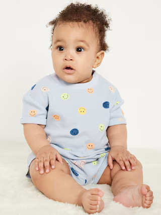 Printed Waffle-Knit Top and Shorts Set for Baby | Old Navy (US)