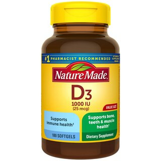 Nature Made Vitamin D3 1000 IU (25 mcg), Bone Health and Immune Support Softgels, 180 CT | CVS Health