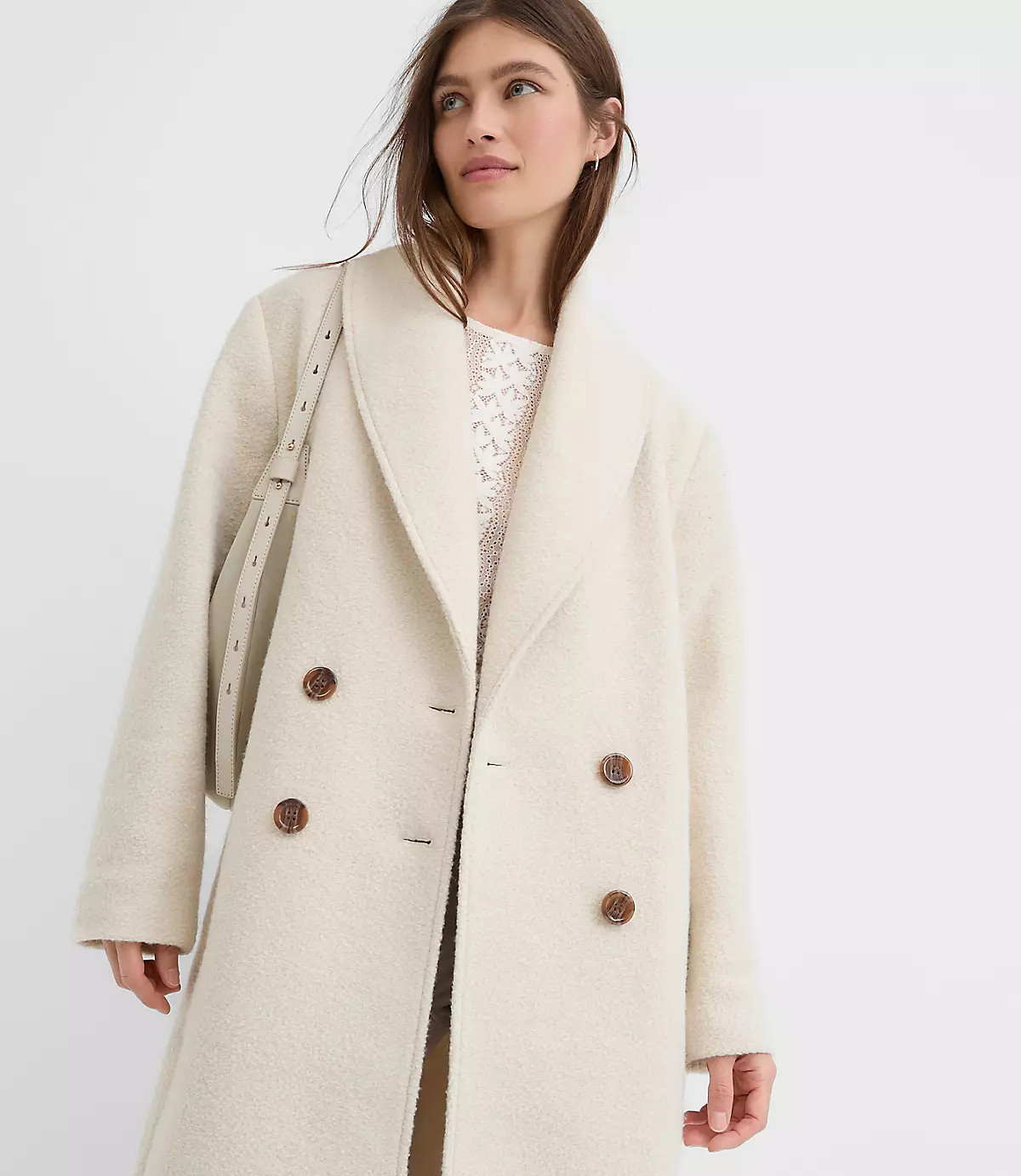 Faux Fur Shawl Collar Belted Coat | LOFT