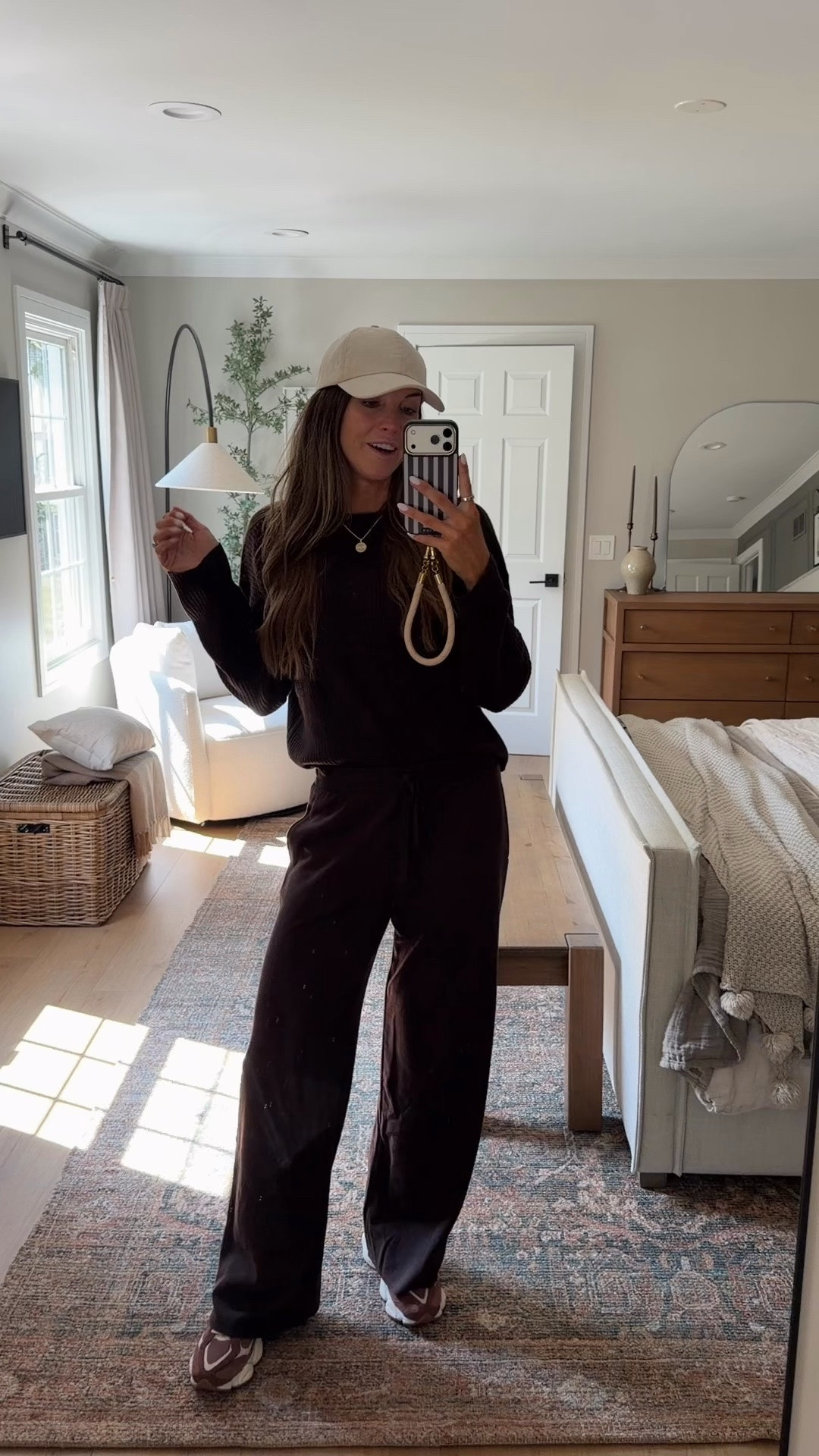 New arrivals from @Splendid I’m so so excited to wear this season! So comfortable yet elevated! 
Brown set: size S both
Striped sweater: S
White tee: S
Denim: size 25

#LTKootd #LTKSaleAlert #LTKTall