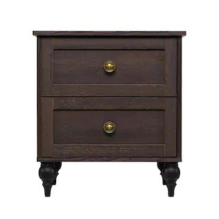 Sango Wellington Brownish Grey 2-Drawer Nightstand (22.6 in H x 20.63 in W x 16.22 in D) 7244BY00... | The Home Depot