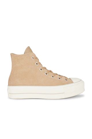 Converse Chuck Taylor All Star Lift Cozy Utility Sneaker in Nomad Khaki, Desert Sand, & Egret fro... | Revolve Clothing (Global)