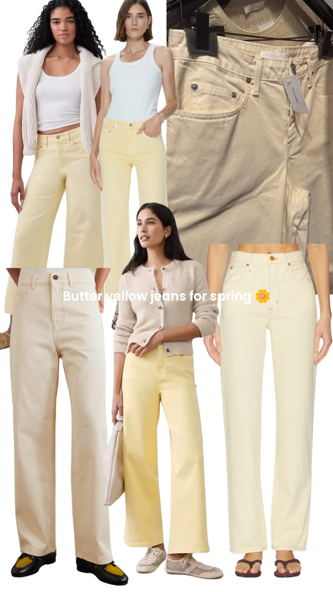 Bought these buttercream jeans for spring - love all of them 💛