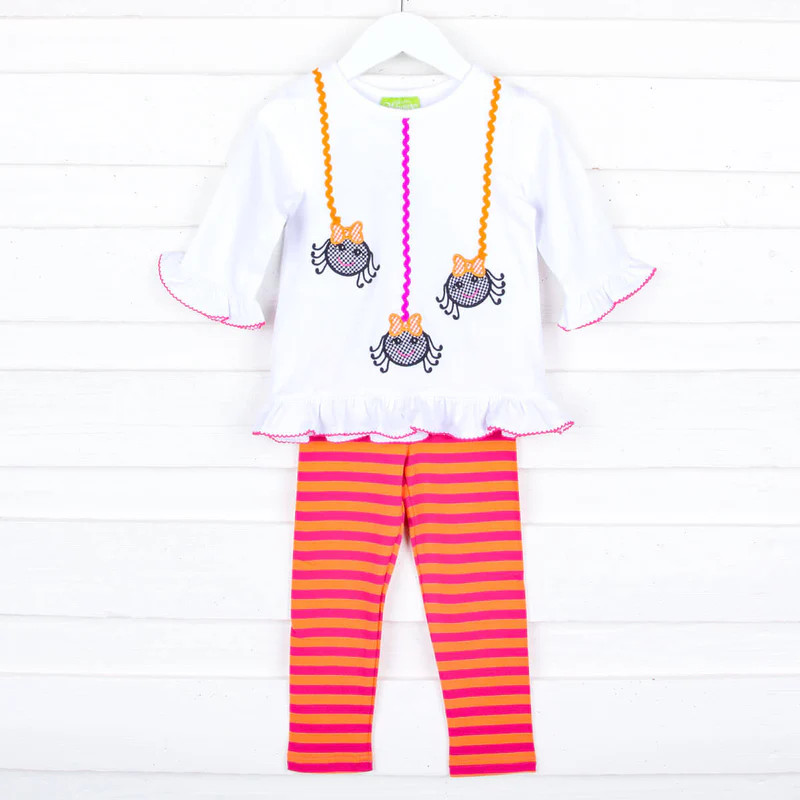 Itsy Bitsy Spider Stripe Milly Legging Set | Classic Whimsy