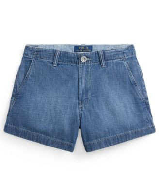 Polo Ralph Lauren Girls' 7-16 Zip Fly Denim Shorts - Andoria Wash Blue | Macy's