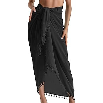 Eicolorte Sarong Cover Up Womens Beach Cover Up Bikini Bathing Suit Swimsuit Swimwear Coverup Sar... | Amazon (US)