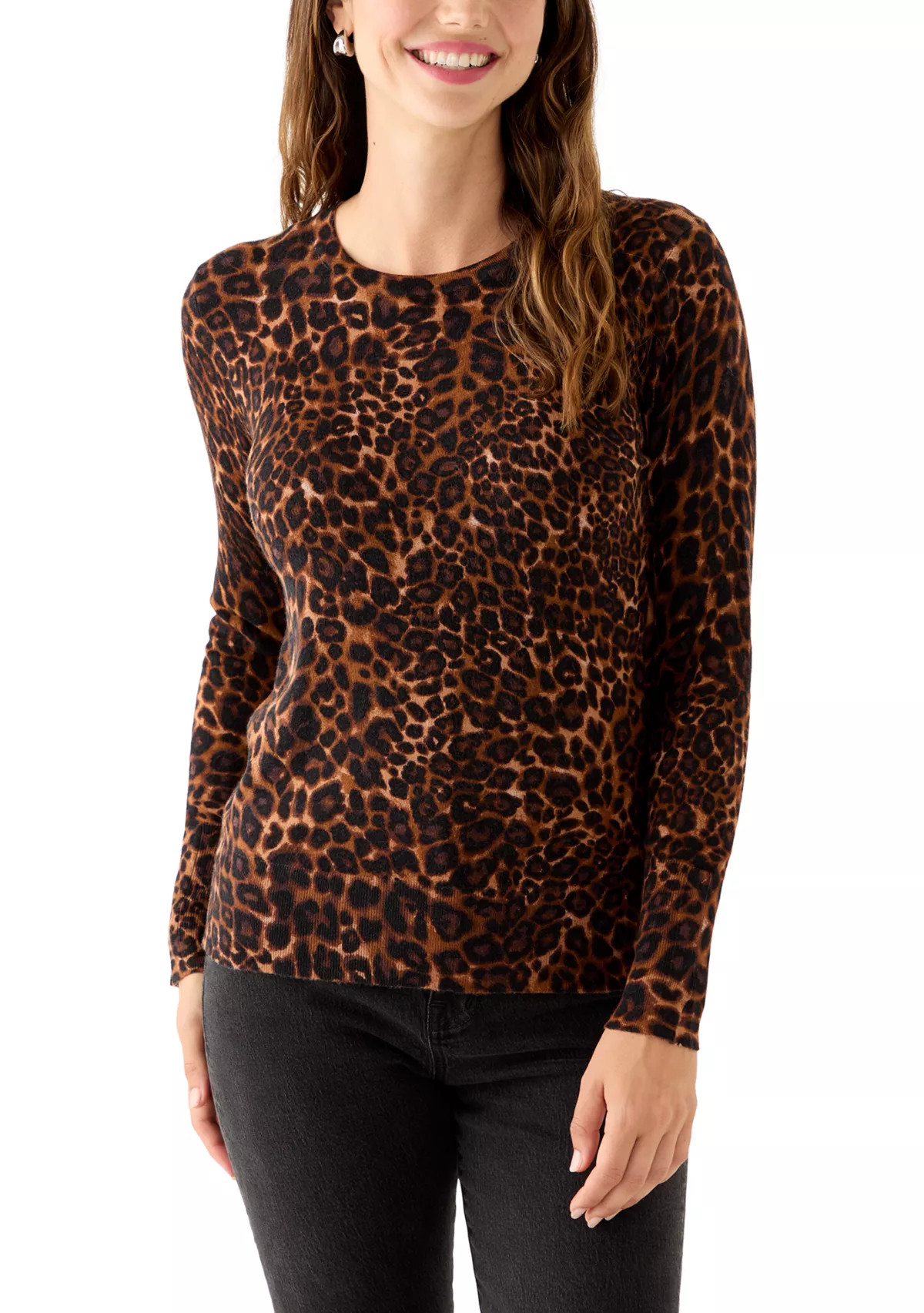 Women's Crew Neck Printed Sweater | Belk