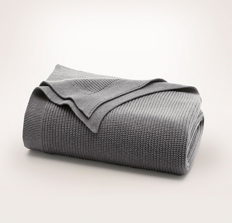Ribbed Knit Throw Blanket | Boll & Branch