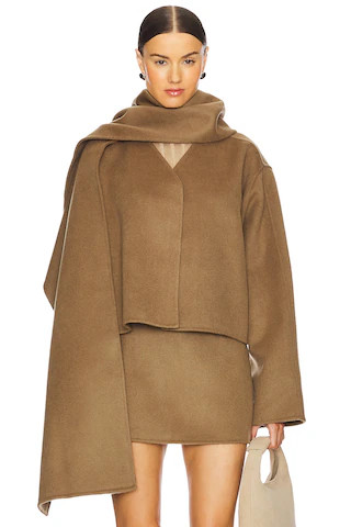 L'Academie by Marianna Milly Wool Jacket in Olive Green from Revolve.com | Revolve Clothing (Global)