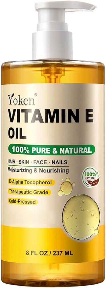 Vitamin E Oil 8 Fl Oz Organic Vitamin E oil for Skin Vitamine oils for Scars Hair,Face,Nail,Scalp... | Amazon (US)