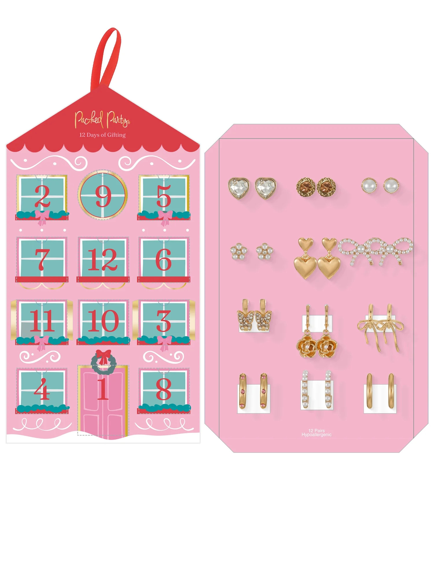 Packed Party Goldtone Earring Set Advent Calendar | Walmart (US)
