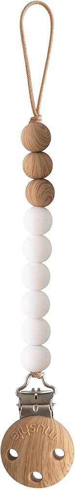 mushie 100% Silicone Baby Pacifier Clip BPA Free | Eva (White) | Amazon (US)