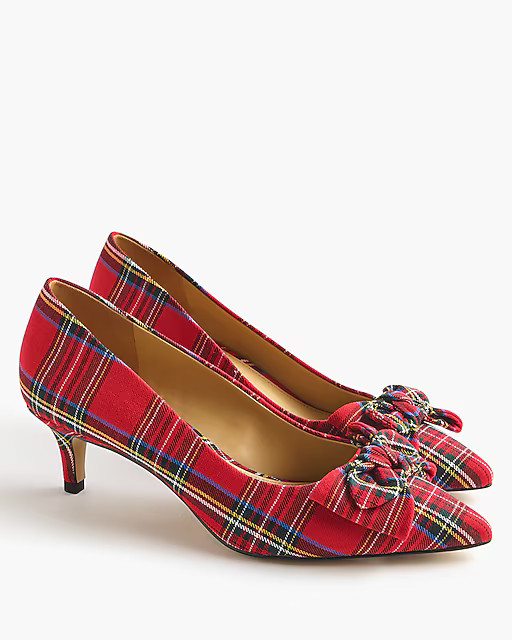 Tartan Esme kitten heels | J.Crew Factory