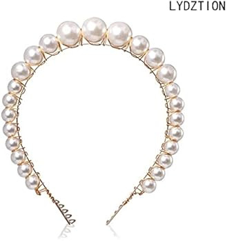 Pearl Headbands for Women,LYDZTION Elegant Bling Headbands Hairpins Headwear Barrette Hair Accessori | Amazon (US)