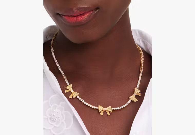 Wrapped In A Bow Tennis Necklace | Kate Spade (US)