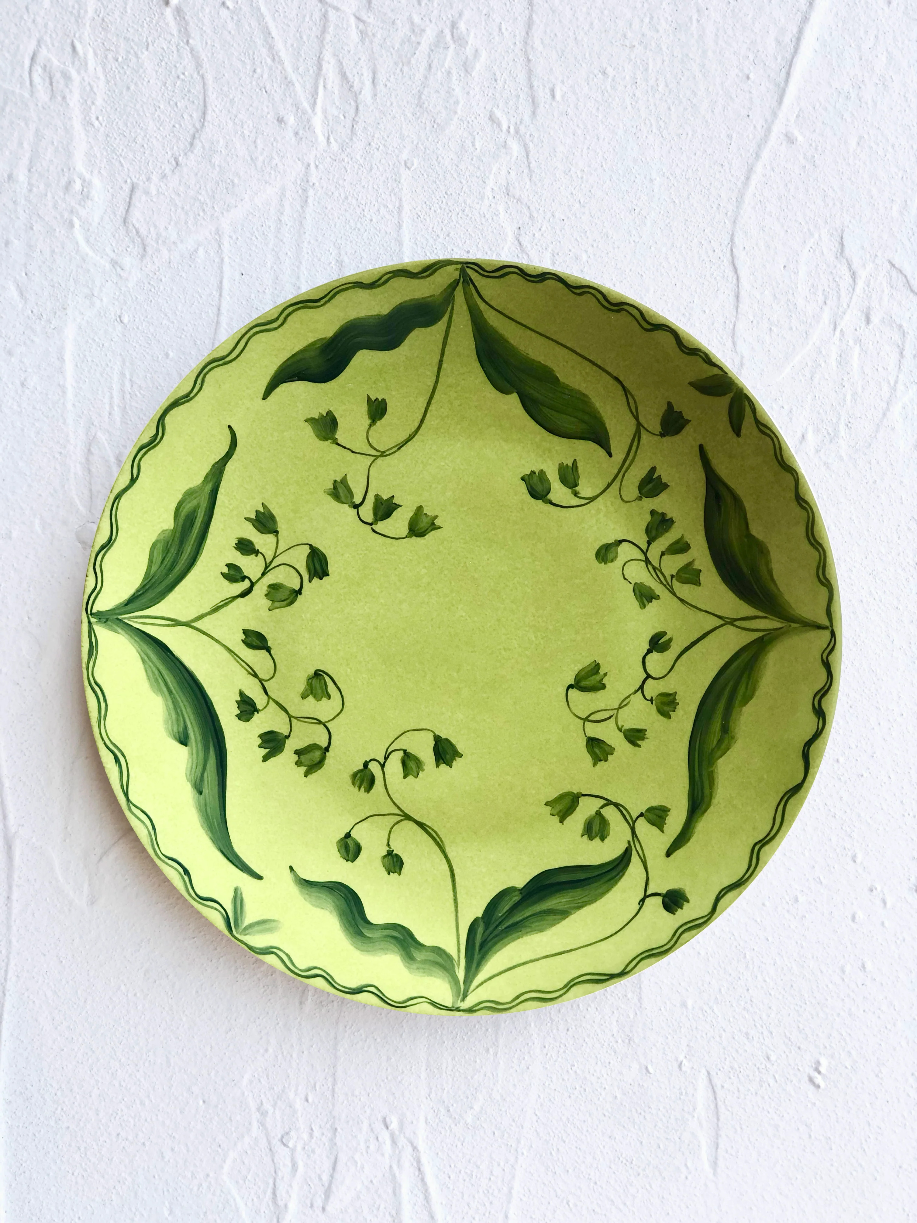 Fête des Lys de la Vallée Dinner Plate - Spring Green | the ARK elements