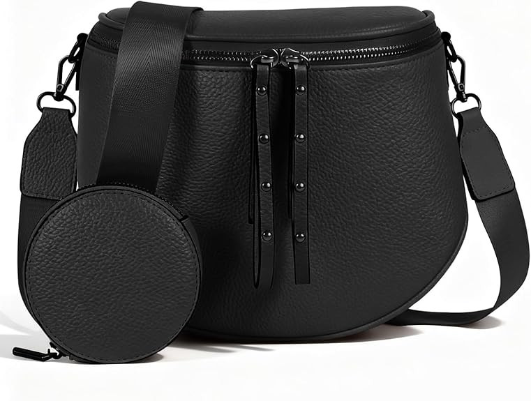 Crossbody Bags for Women, Large Vegan Leather Trendy Bum Bag | Amazon (US)