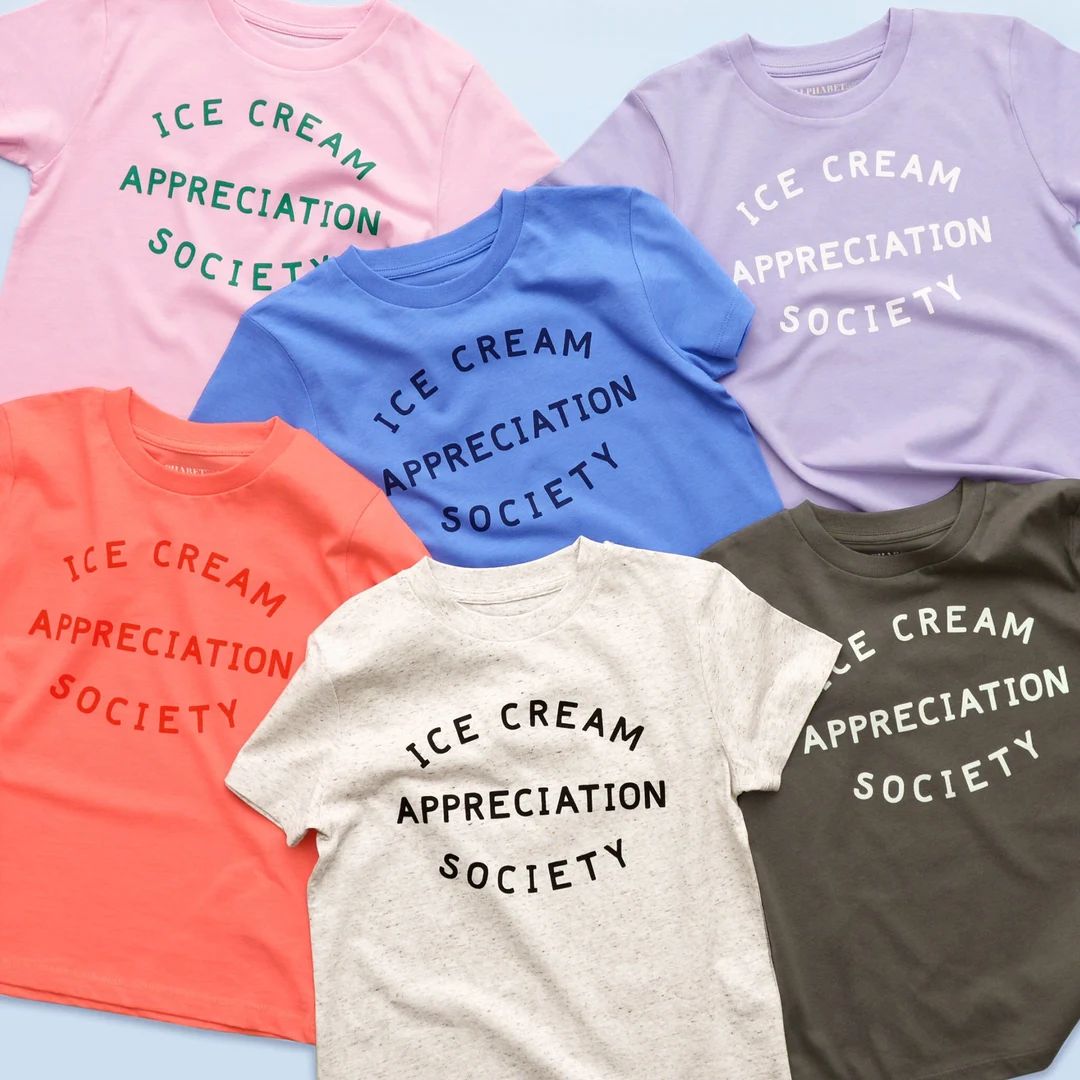 Ice Cream Appreciation Society Kids T-shirt Summer T Shirt Vacation Tee Girls T-shirt Boys T-shir... | Etsy (US)