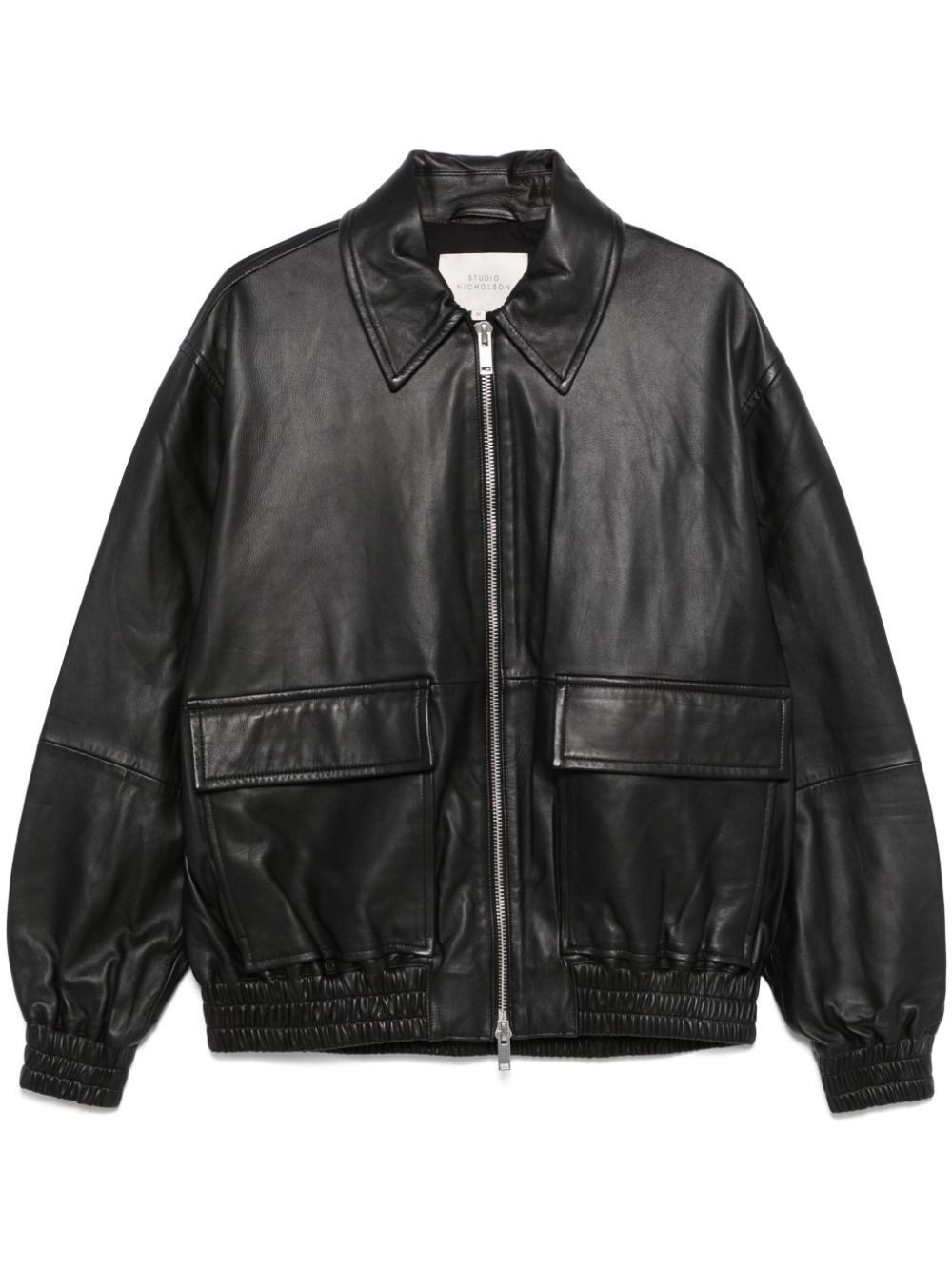 Studio Nicholson leather jacket - Black | Farfetch Global