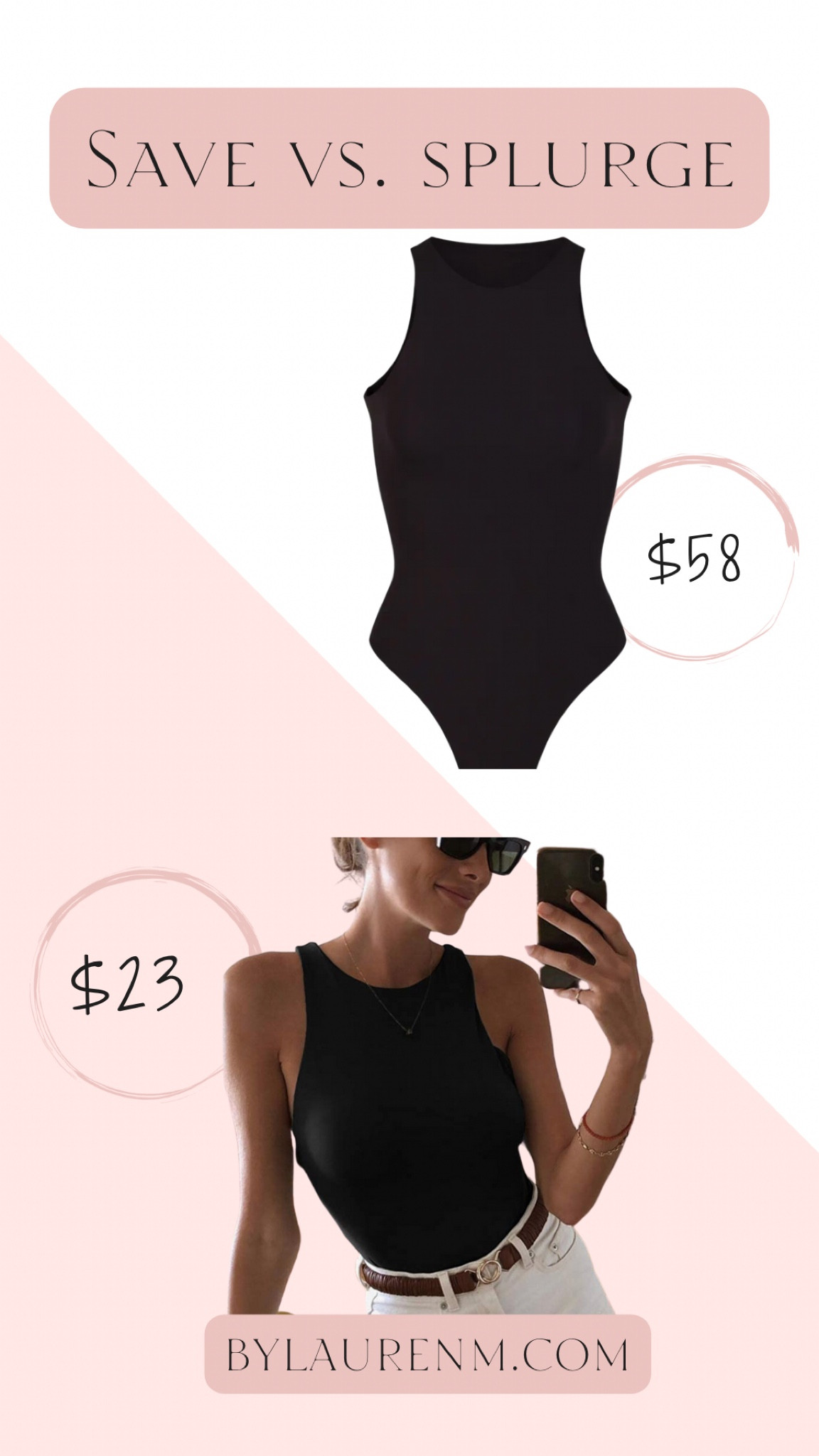 Skims bodysuit dupe! Amazon bodysuit look for less! Same racerback cut as SKIMS! Less than half the price 🤯

#LTKsalealert #LTKstyletip #LTKunder50