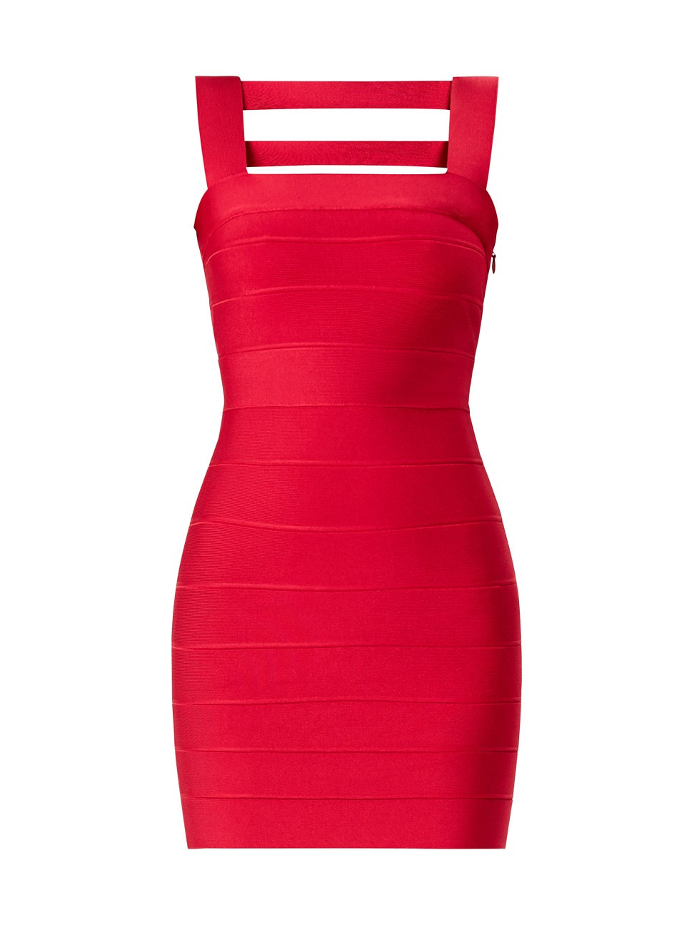 Women's Icon Squareneck Cutout Back Minidress - Rio Red - Size Large | Saks Fifth Avenue