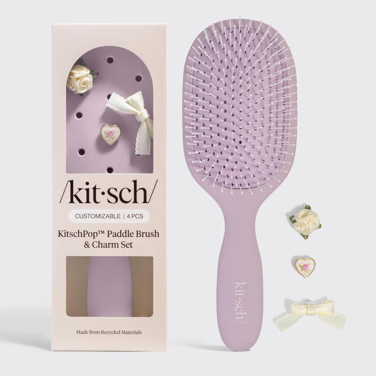 KitschPop™️ Paddle Brush in Soft Violet | Kitsch