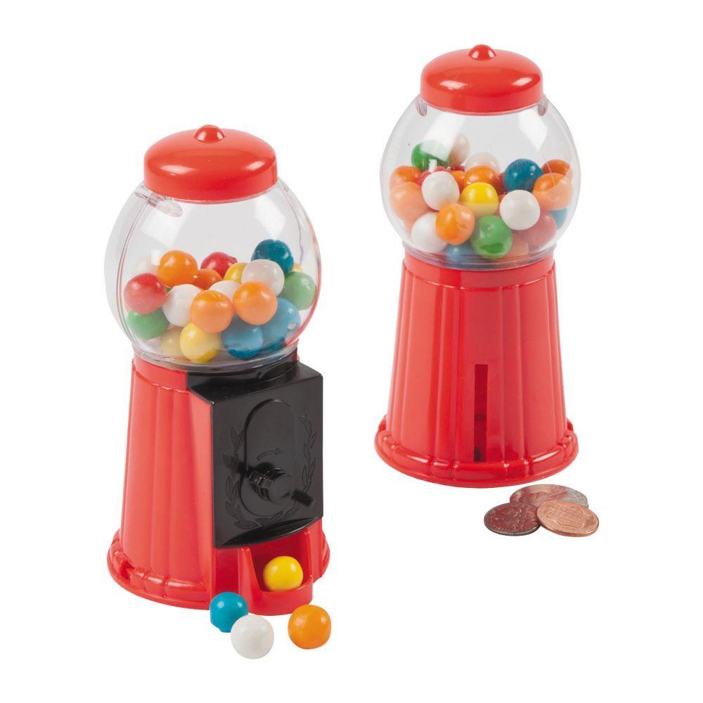 Gumball Machine Toy Banks with Gum - 2 Pc. | Oriental Trading Company