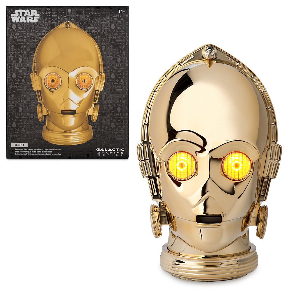 C-3PO Premium Electronic Head with Lights and Sounds – Star Wars – Galactic Archive Series | Disney Store