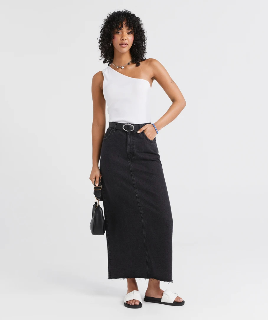 COURTNEY DENIM MAXI SKIRT | Sportsgirl