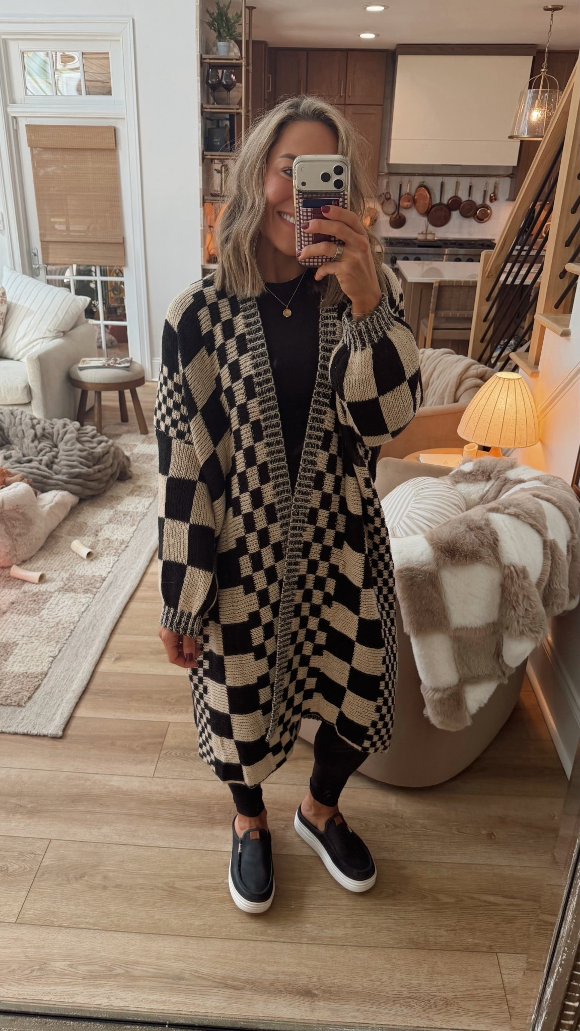 This neutral checker cardigan🤌🏼🖤 in the M! 

Ootd / comfy / amazon fashion / Holley Gabrielle 

#LTKootd #LTKSeasonal