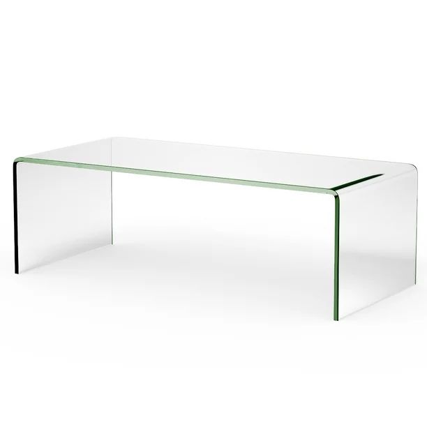 Costway Tempered Glass Coffee Table Accent Cocktail Side Table Living Room Furniture | Walmart (US)